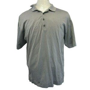 Dunhill Mens Golf Shirt Size L Grey S/S Work Polo Athletic Rugby